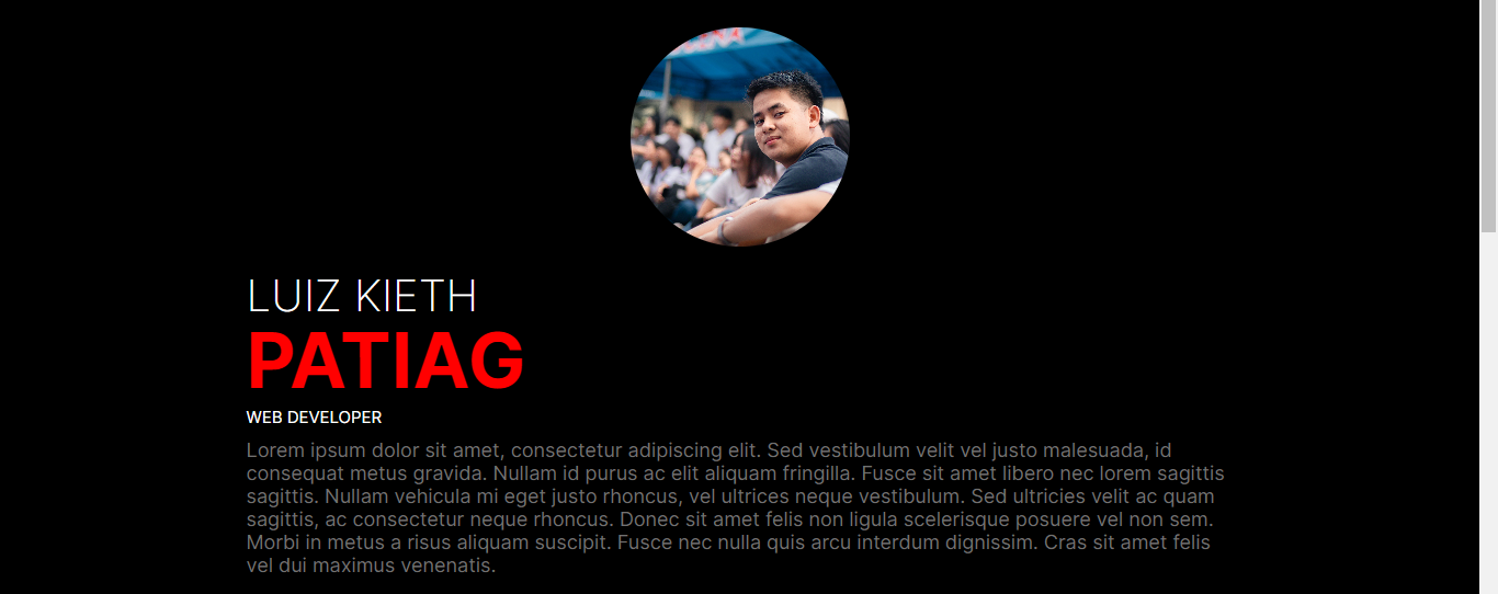 HTML and CSS Resume Image